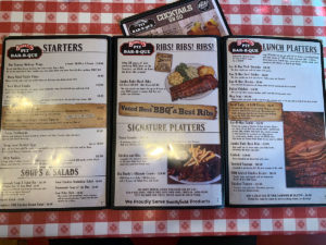 Bennett's Menu