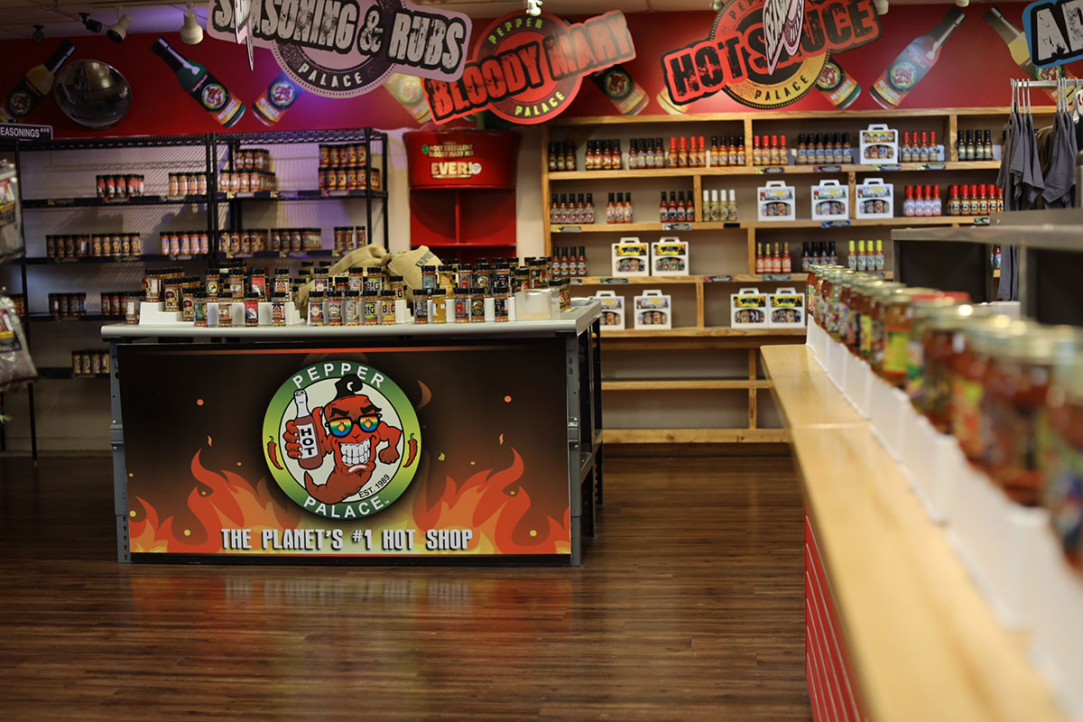 Inside store