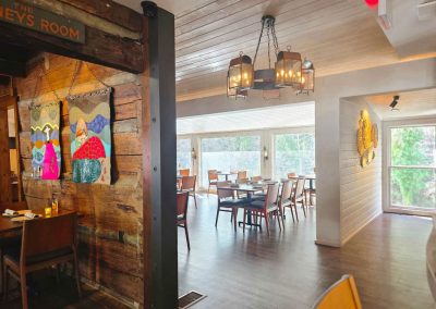 Split view of dining areas